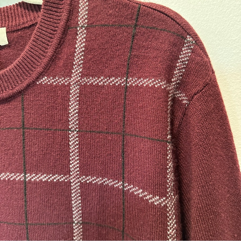 Dockers Men’s Size Large Comfort Touch Easy Care Burgundy Pullover Sweater - Picture 6 of 10